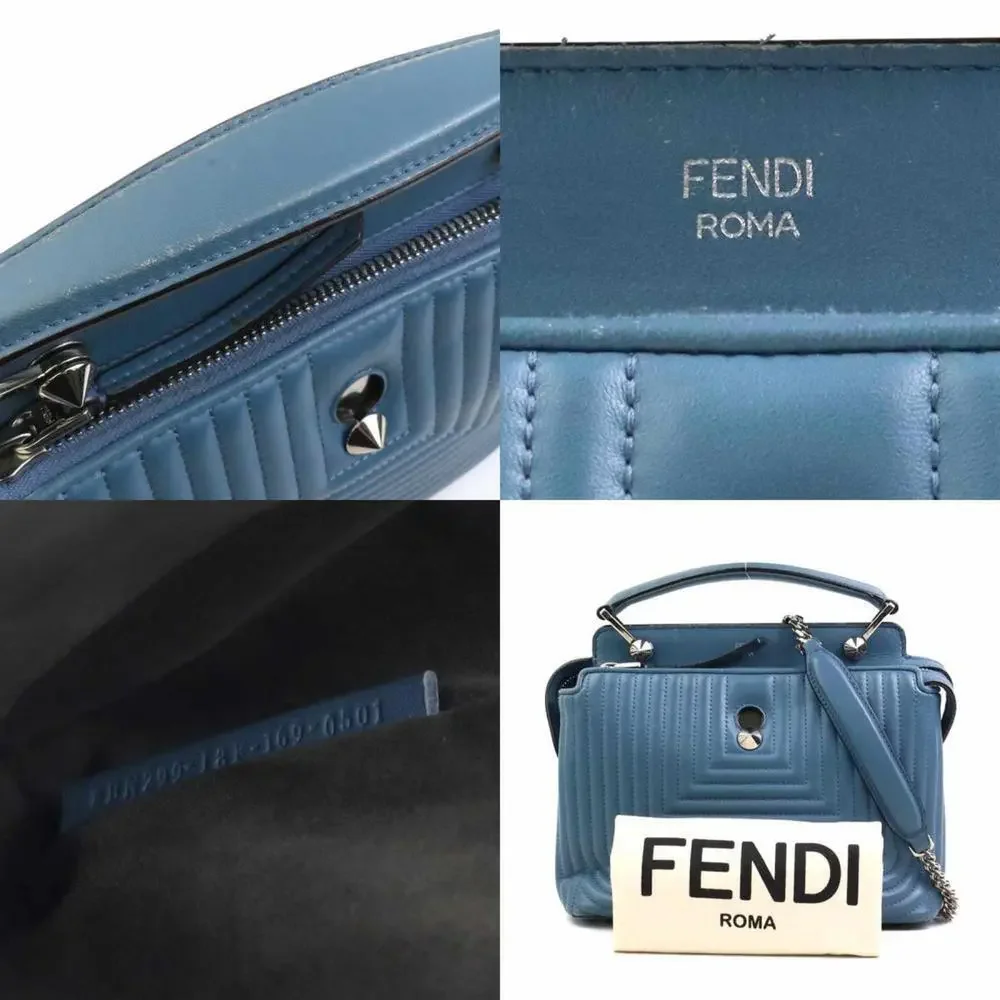 FENDI Blue Leather Shoulder Bag - Picture 5 of 5